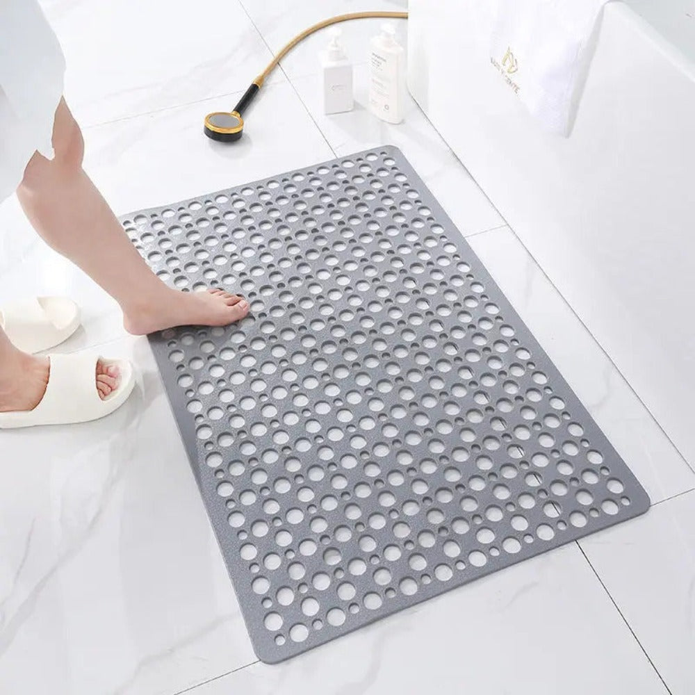 Antibacterial suction shower mat with drainage holes for safe, hygienic showering – Simple Mart Australia